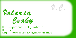 valeria csaky business card