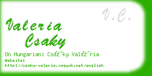 valeria csaky business card